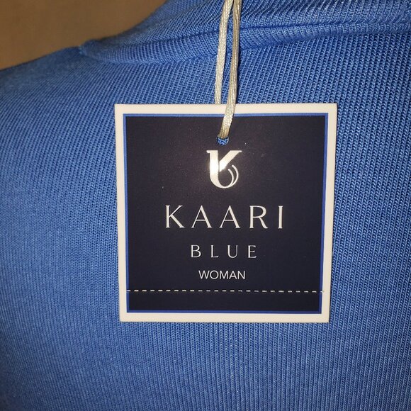 NWT Kaari Blue Cold Shoulder Long Sleeve Mock Neck Tunic Top - 2X - Picture 4 of 6